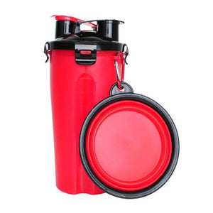 2 in 1 Dog Water/Food Bottle With Collapsible  Bowl