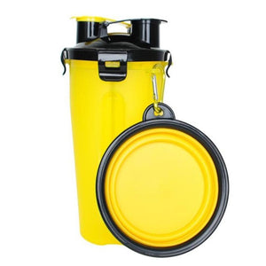 2 in 1 Dog Water/Food Bottle With Collapsible  Bowl