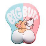 Cute Corgi 3D  Ergonomic Soft Silicon Gel Mouse Pad With Wrist Support