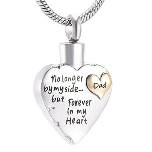 No Longer by My Side but Forever in My Heart Cremation Jewelry /Stainless Steel Pet Paw Keepsake