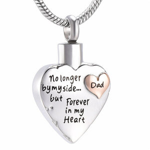 No Longer by My Side but Forever in My Heart Cremation Jewelry /Stainless Steel Pet Paw Keepsake