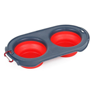 Collapsible  Portable  Dog Feeder/Drinking Water Bowl Set