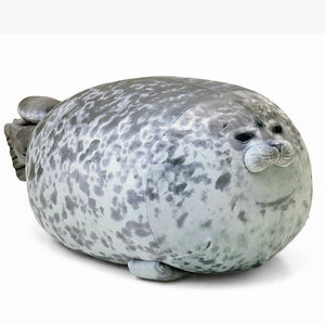 3D Novelty Plush Seal Toy /Stuffed Throw Pillow