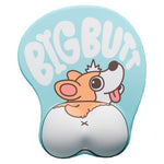 Cute Corgi 3D  Ergonomic Soft Silicon Gel Mouse Pad With Wrist Support