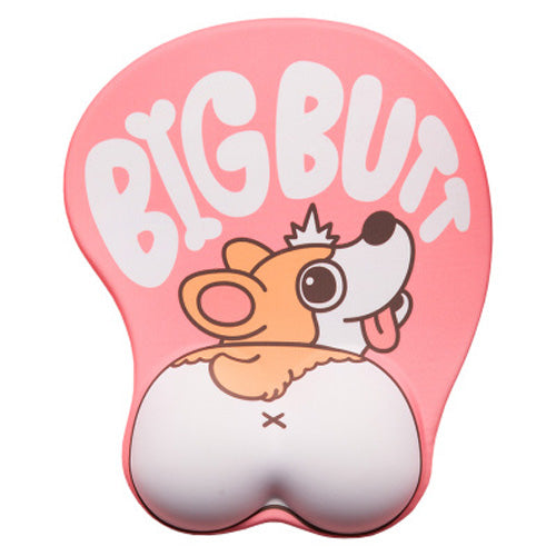 Cute Corgi 3D  Ergonomic Soft Silicon Gel Mouse Pad With Wrist Support