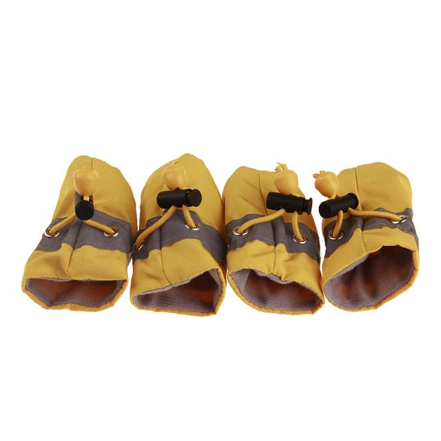 4Pc/set Pet Dogs Winter Shoes for Rain/Snow-Waterproof Booties /Rubber Anti-slip