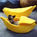 Banana Shape Fluffy Warm Plush Small Pet Bed