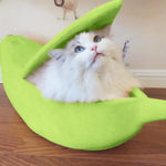 Banana Shape Fluffy Warm Plush Small Pet Bed