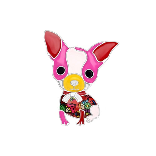 Enamel Alloy Chihuahua  Brooch Pin For Pet Lovers