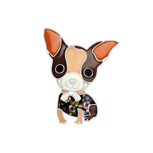 Enamel Alloy Chihuahua  Brooch Pin For Pet Lovers