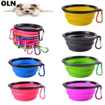 Silica Gel Dog/Cat Collapsible Bowl. Candy Color Portable Food/Water Dish