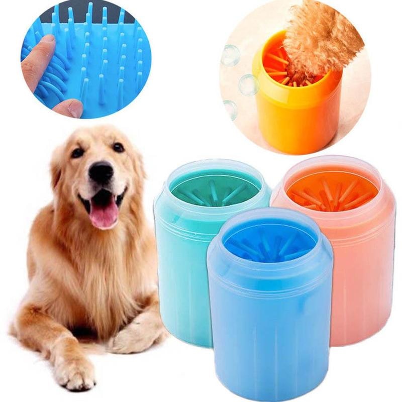 Dog Paw Brush Cleaner. Soft Gentle Silicone Portable Paw Cleaner