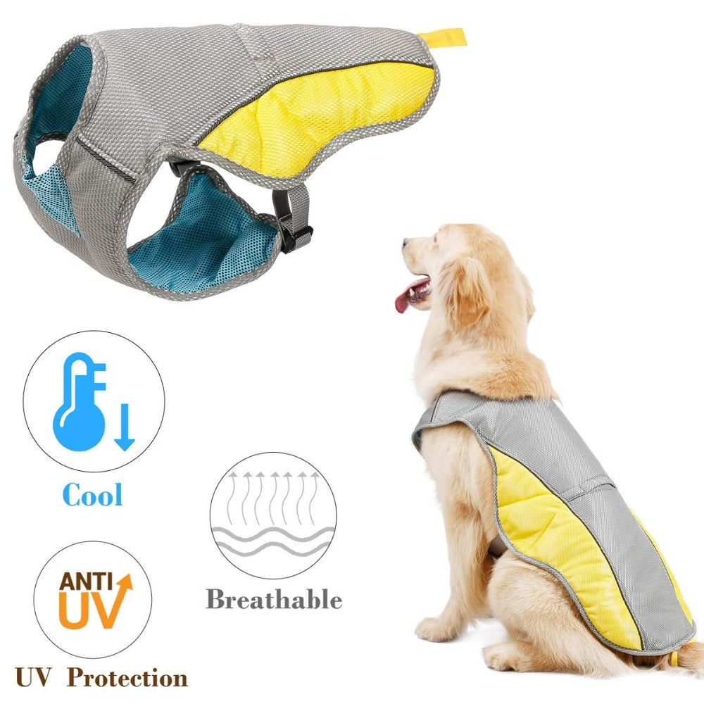 Summer Cooling Vest For Dogs /Adjustable Mesh Reflective Vest with Quick Release